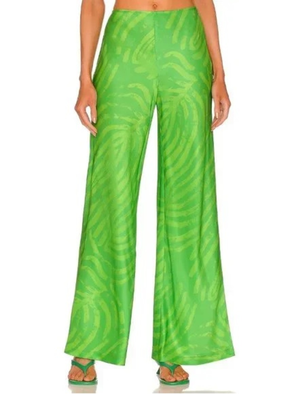 Simon miller vida hustle Green satin Wide-Leg Pants